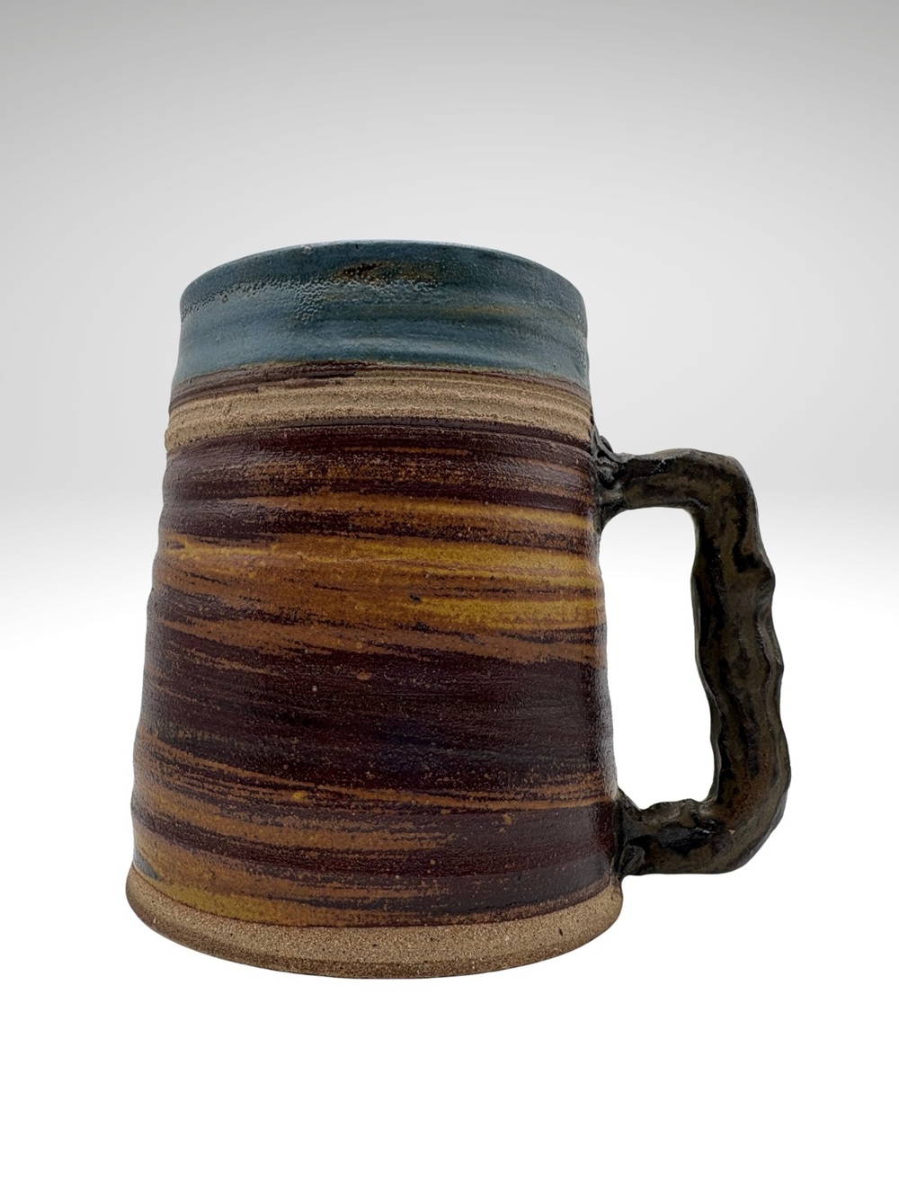 Canadian Rustic Vintage Pottery Tankard Earthtone Stoneware Mug  (SKU: 283MI)